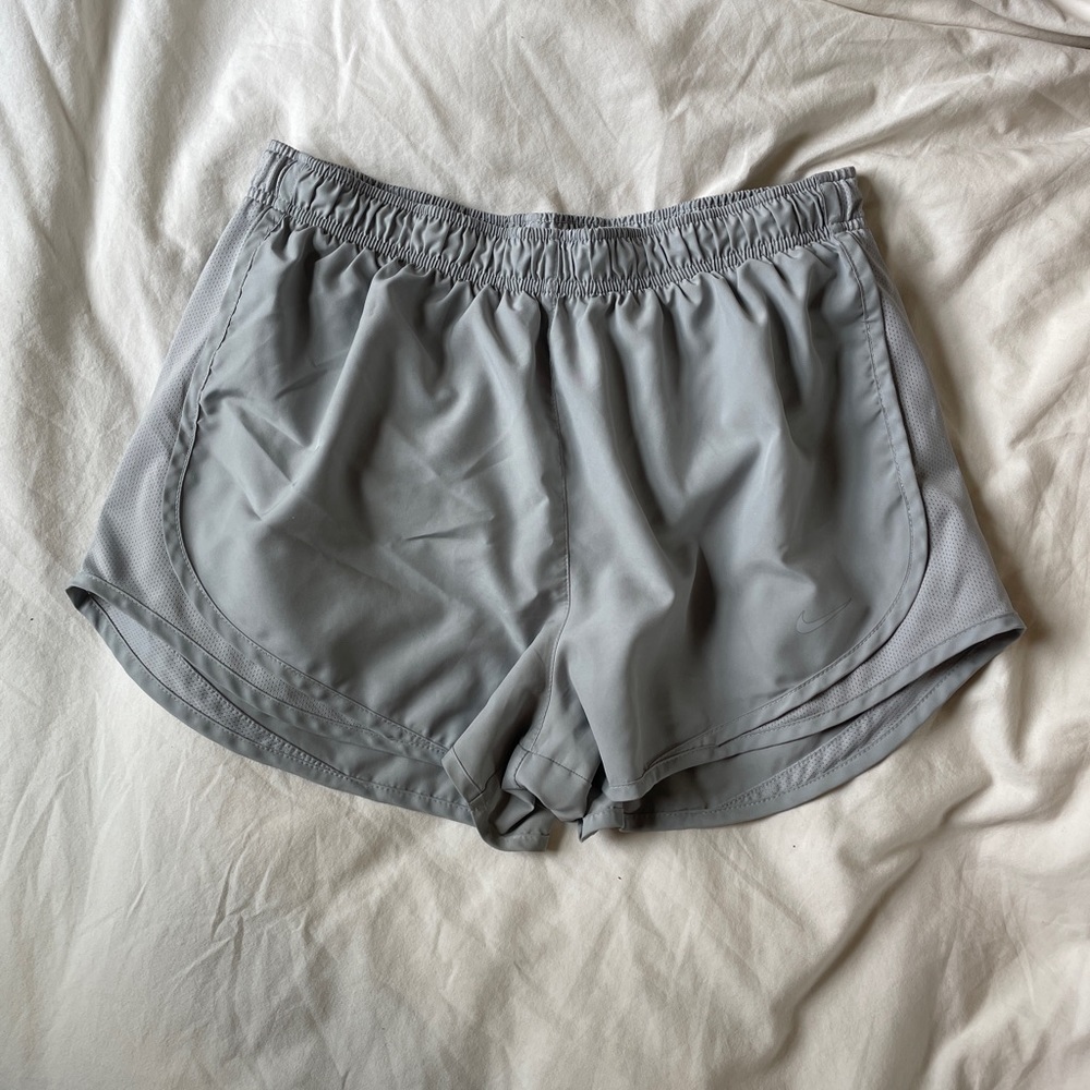 Grey Nike running shorts